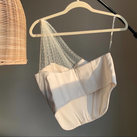 House of CB White One-Shoulder Top - Picture 3 of 14